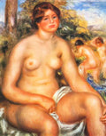 Pierre Auguste Renoir seated bather 1914 Art A4 Photo Print