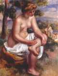 Pierre Auguste Renoir seated bather in a landscape 1900 Art A4 Photo Print