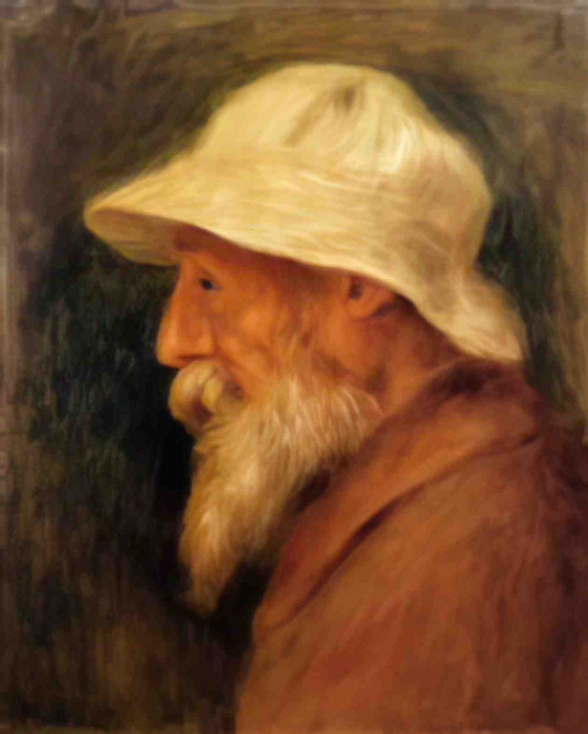 Pierre Auguste Renoir self portrait with a white hat 1910 Art A4 Photo Print