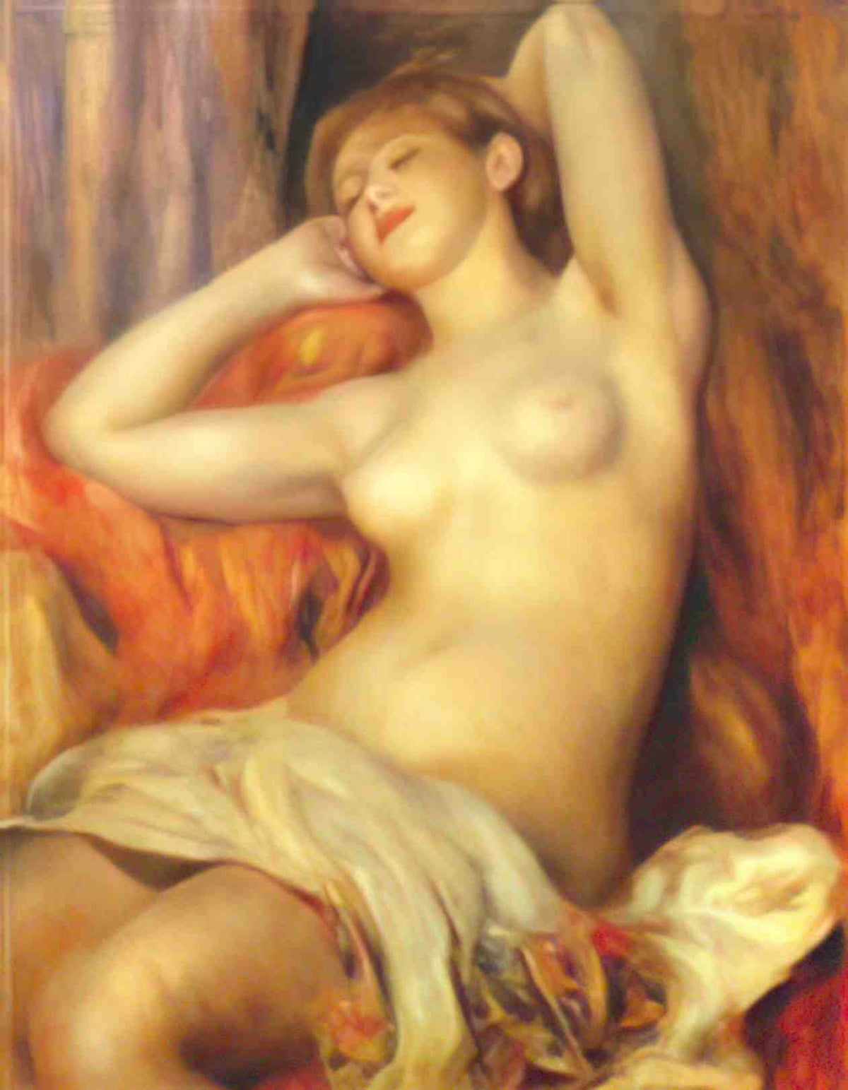 Pierre Auguste Renoir sleeping woman 1897 Art A4 Photo Print