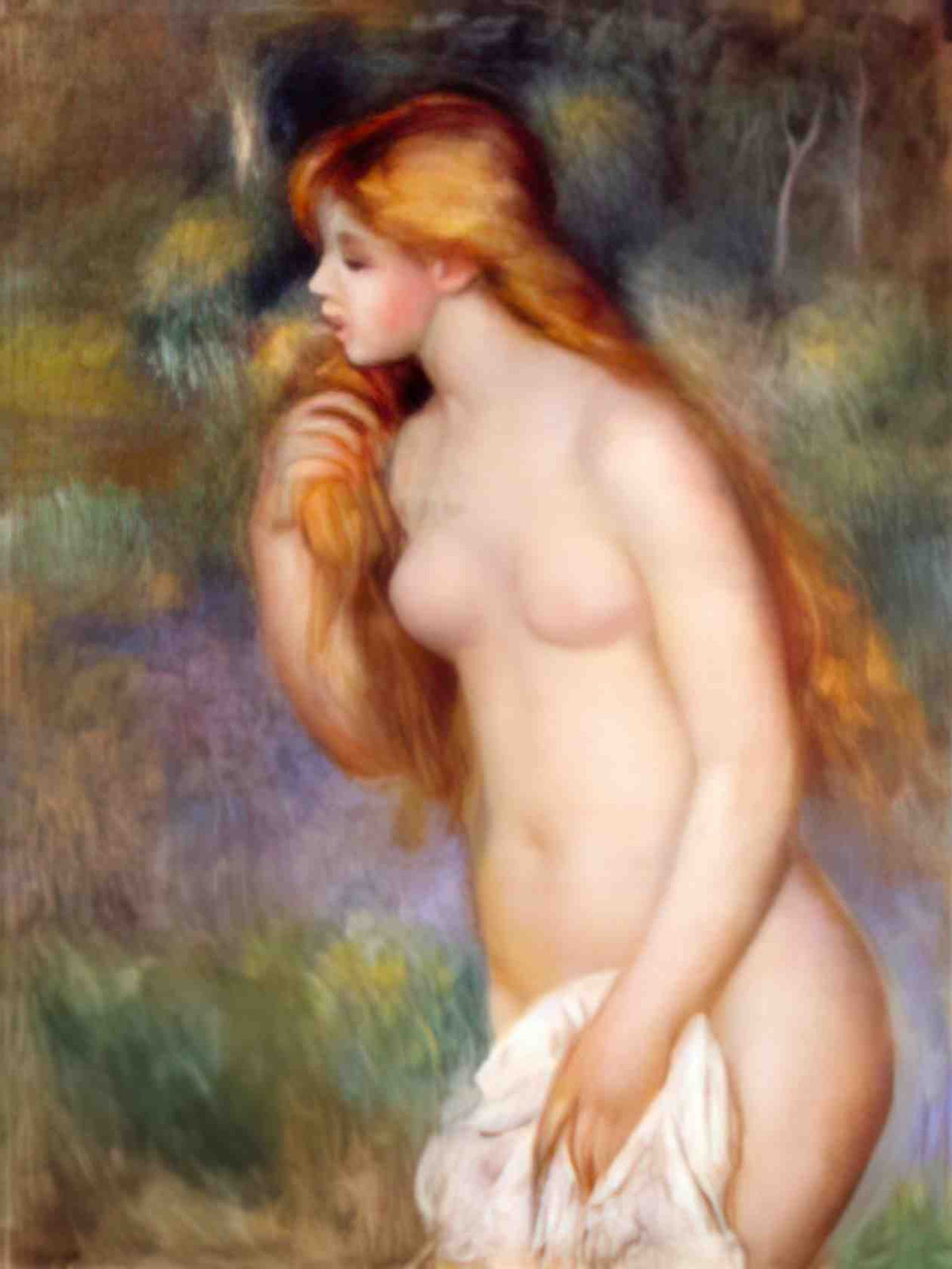 Pierre Auguste Renoir standing bather 1896 Art A4 Photo Print