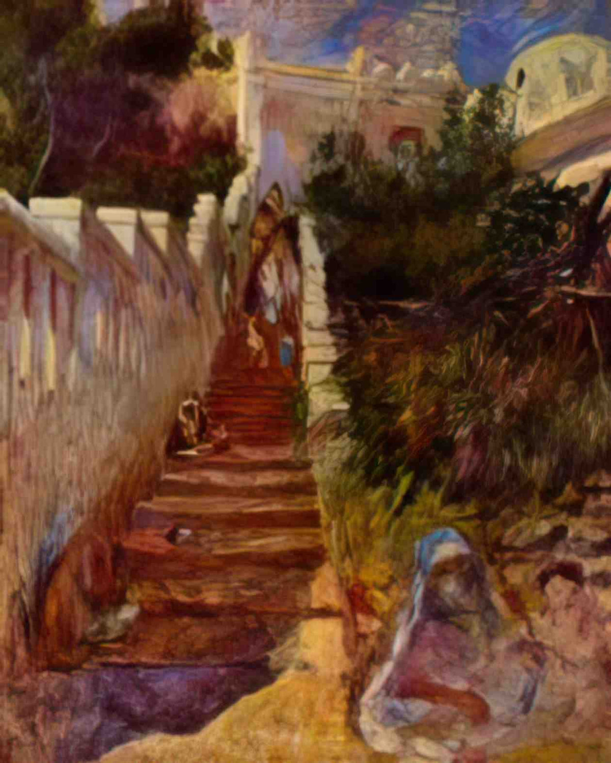 Pierre Auguste Renoir steps in algiers Art A4 Photo Print