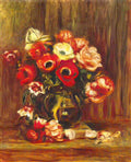 Pierre Auguste Renoir still life with anemones Art A4 Photo Print
