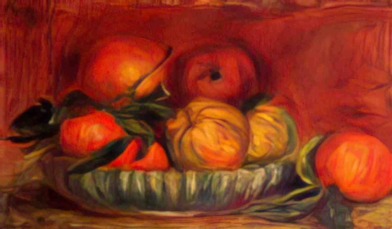 Pierre Auguste Renoir still life with apples and oranges Art A4 Photo Print