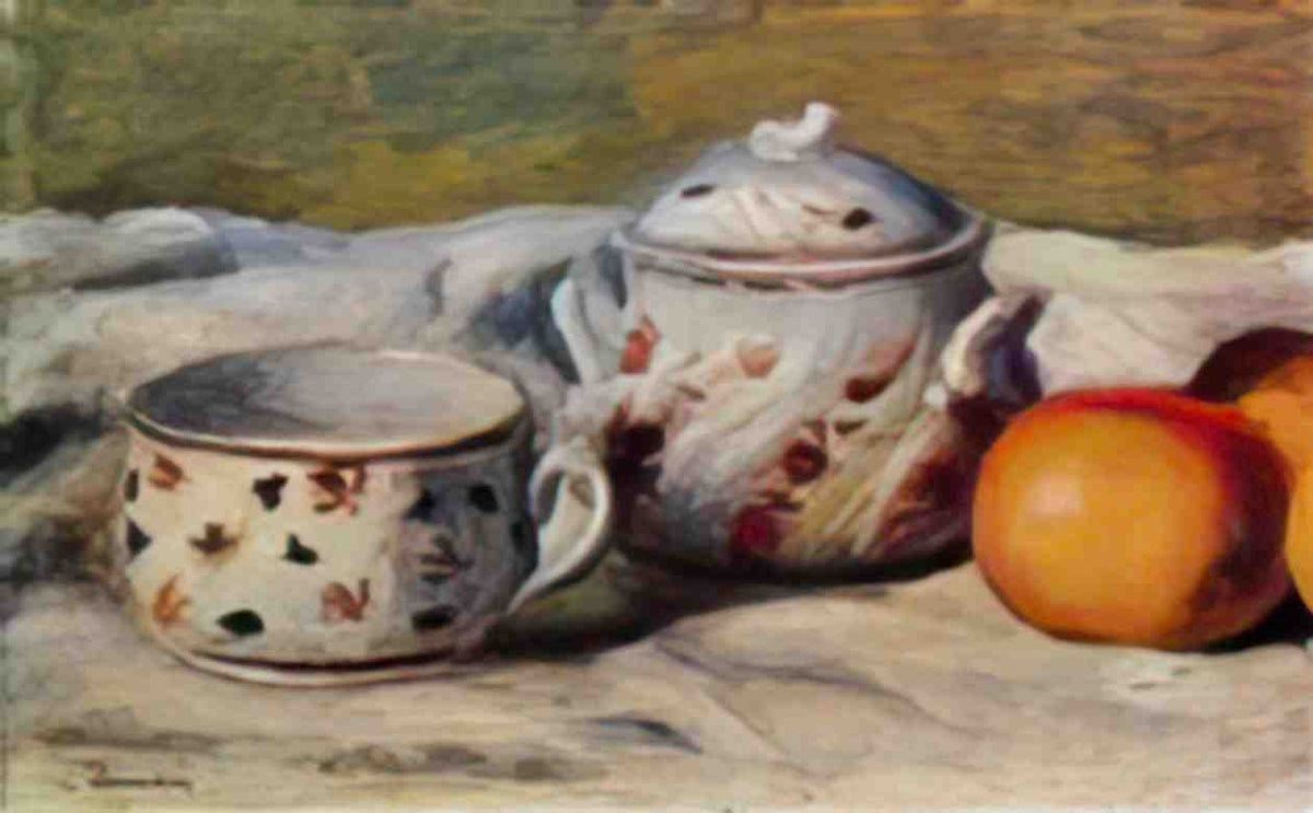 Pierre Auguste Renoir still life with cup and sugar bowl 1904 Art A4 Photo Print