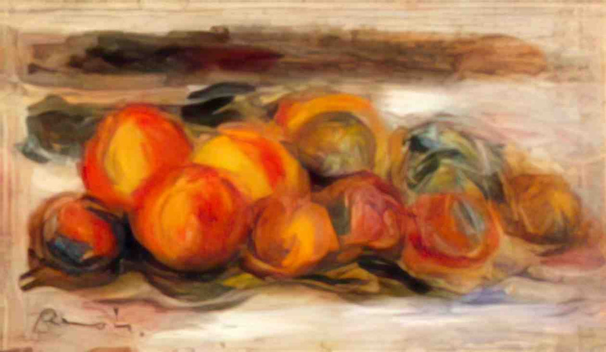 Pierre Auguste Renoir still life with peaches 2 Art A4 Photo Print