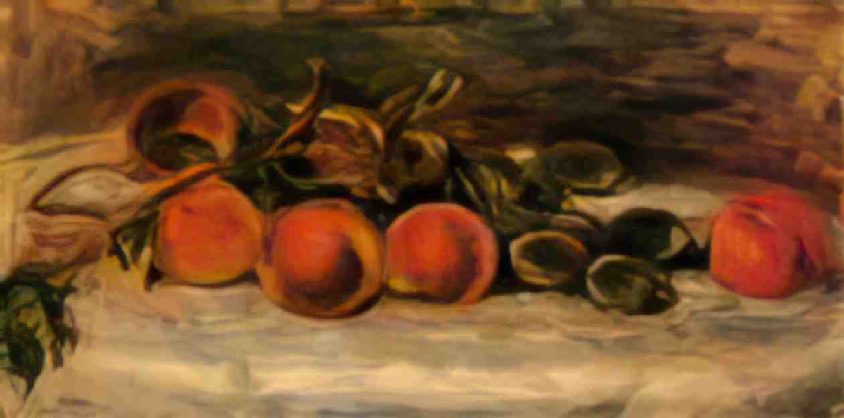 Pierre Auguste Renoir still life with peaches and chestnuts Art A4 Photo Print