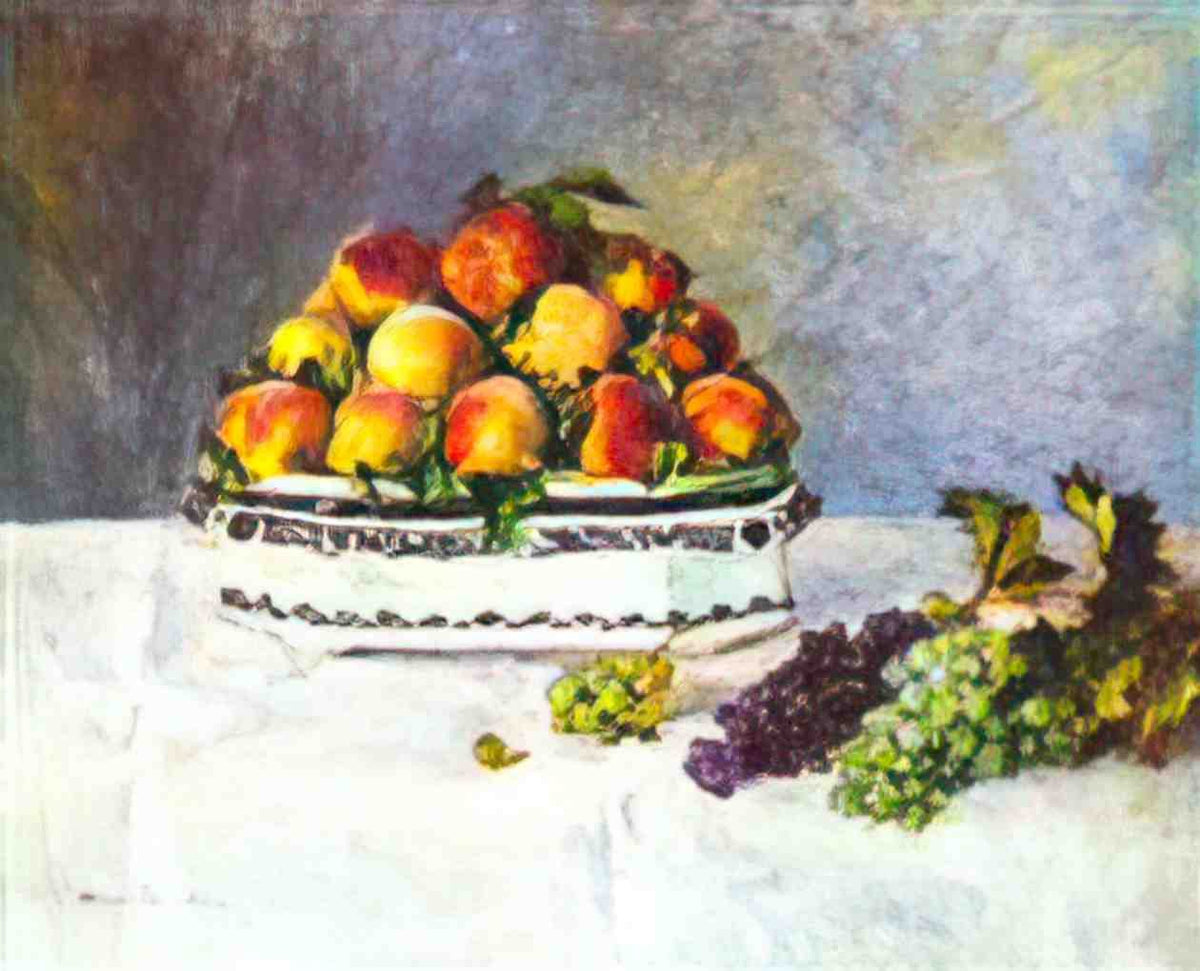 Pierre Auguste Renoir still life with peaches and grapes 1881 Art A4 Photo Print