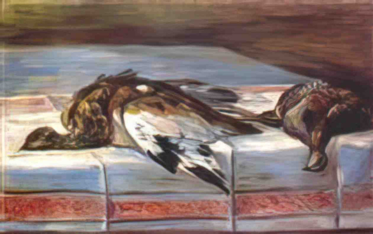 Pierre Auguste Renoir still life with pheasant and partridge Art A4 Photo Print