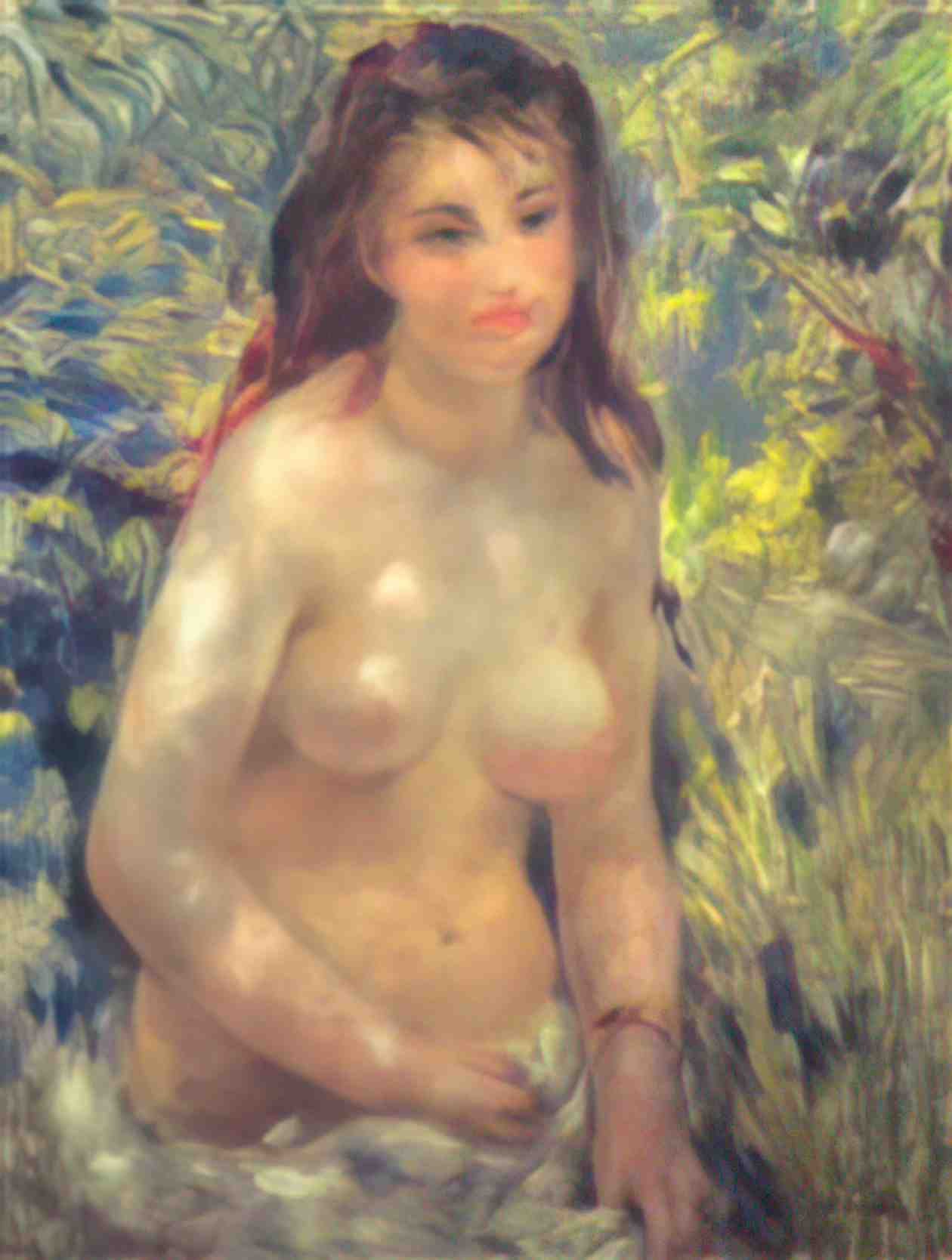 Pierre Auguste Renoir study torso sunlight effect Art A4 Photo Print
