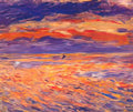 Pierre Auguste Renoir sunset at sea 1879 Art A4 Photo Print