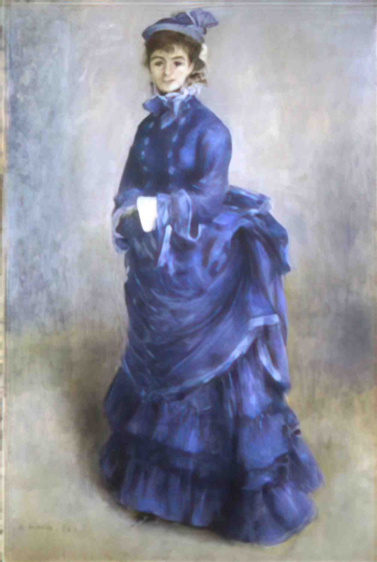 Pierre Auguste Renoir the blue lady 1874 Art A4 Photo Print