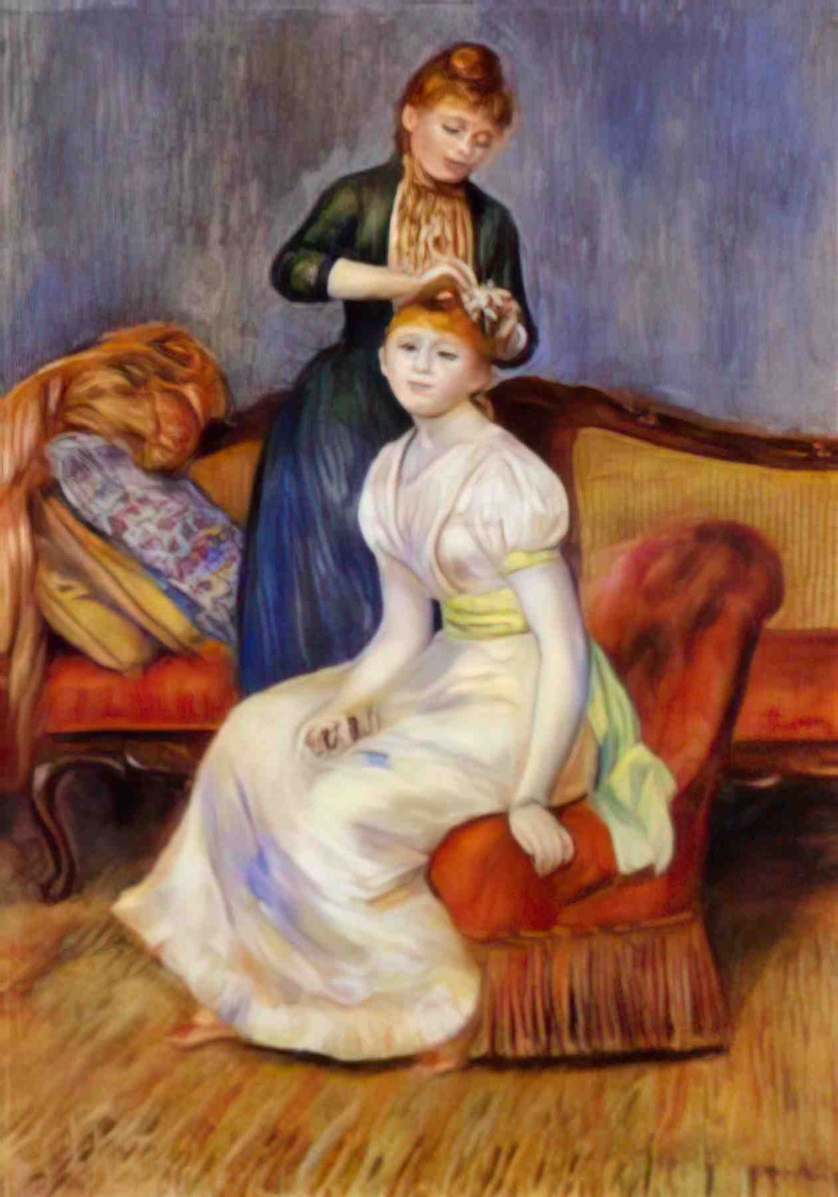 Pierre Auguste Renoir the coiffure 1888 Art A4 Photo Print