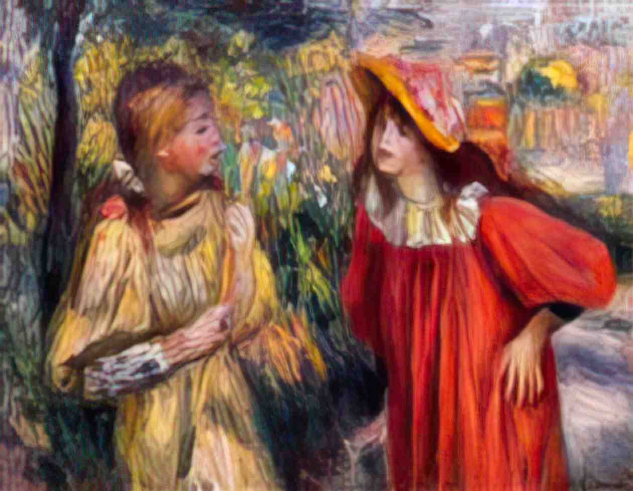 Pierre Auguste Renoir the conversation 1895 Art A4 Photo Print