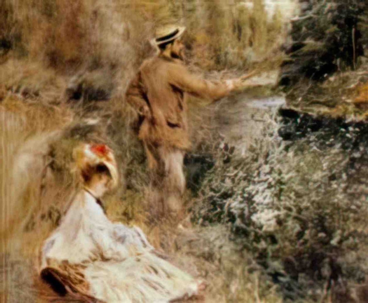 Pierre Auguste Renoir the fisherman 1874 Art A4 Photo Print