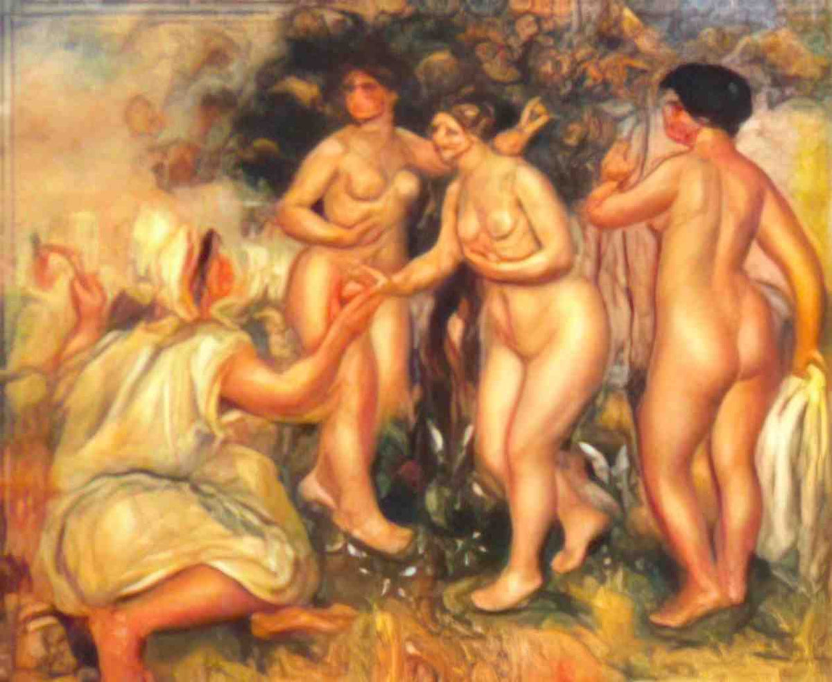 Pierre Auguste Renoir the judgment of paris 1908 Art A4 Photo Print