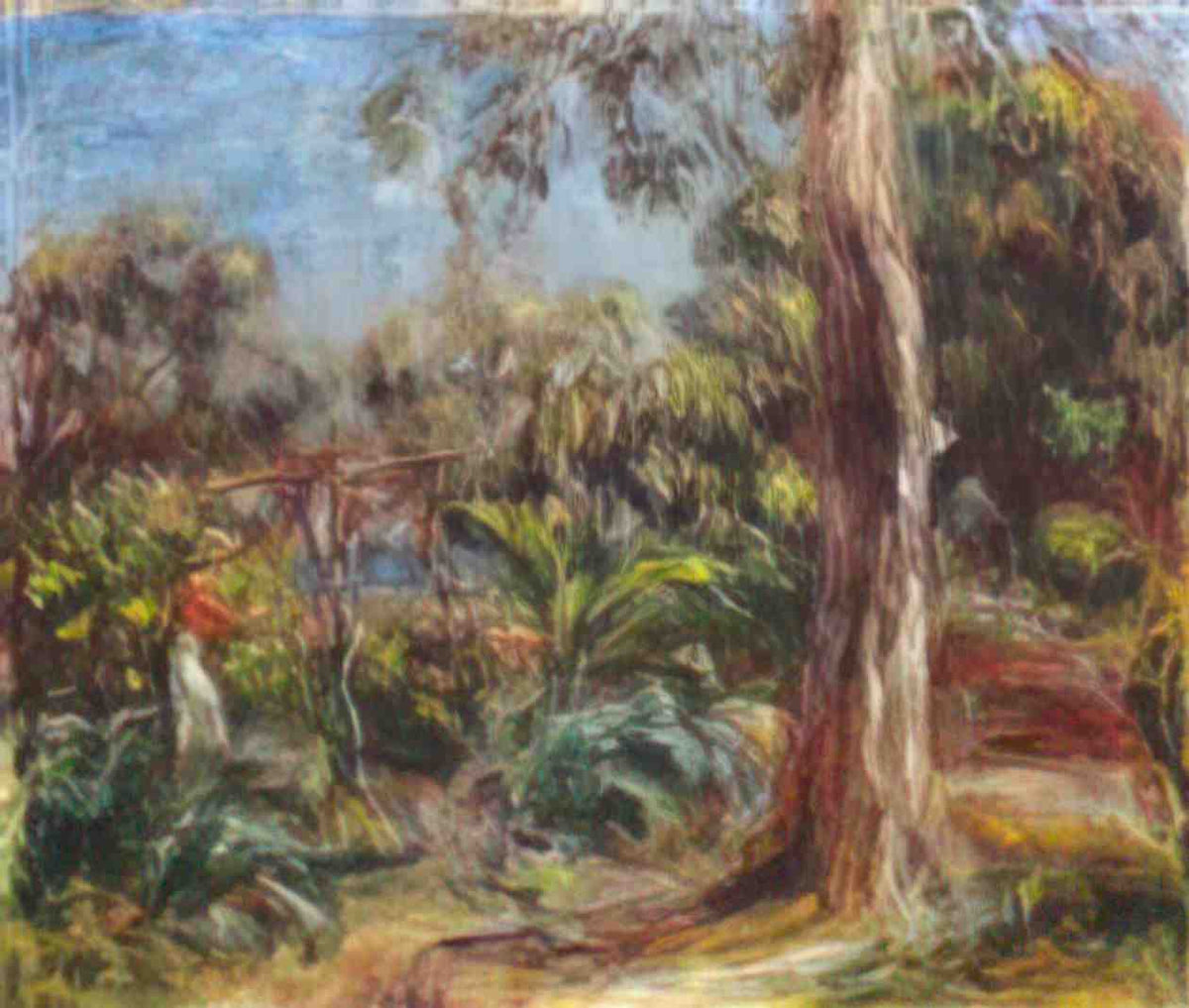Pierre Auguste Renoir the large tree Art A4 Photo Print