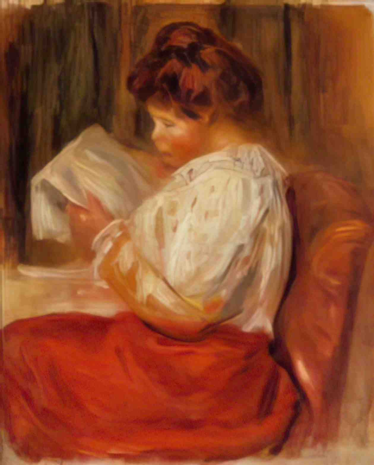 Pierre Auguste Renoir the little reader Art A4 Photo Print