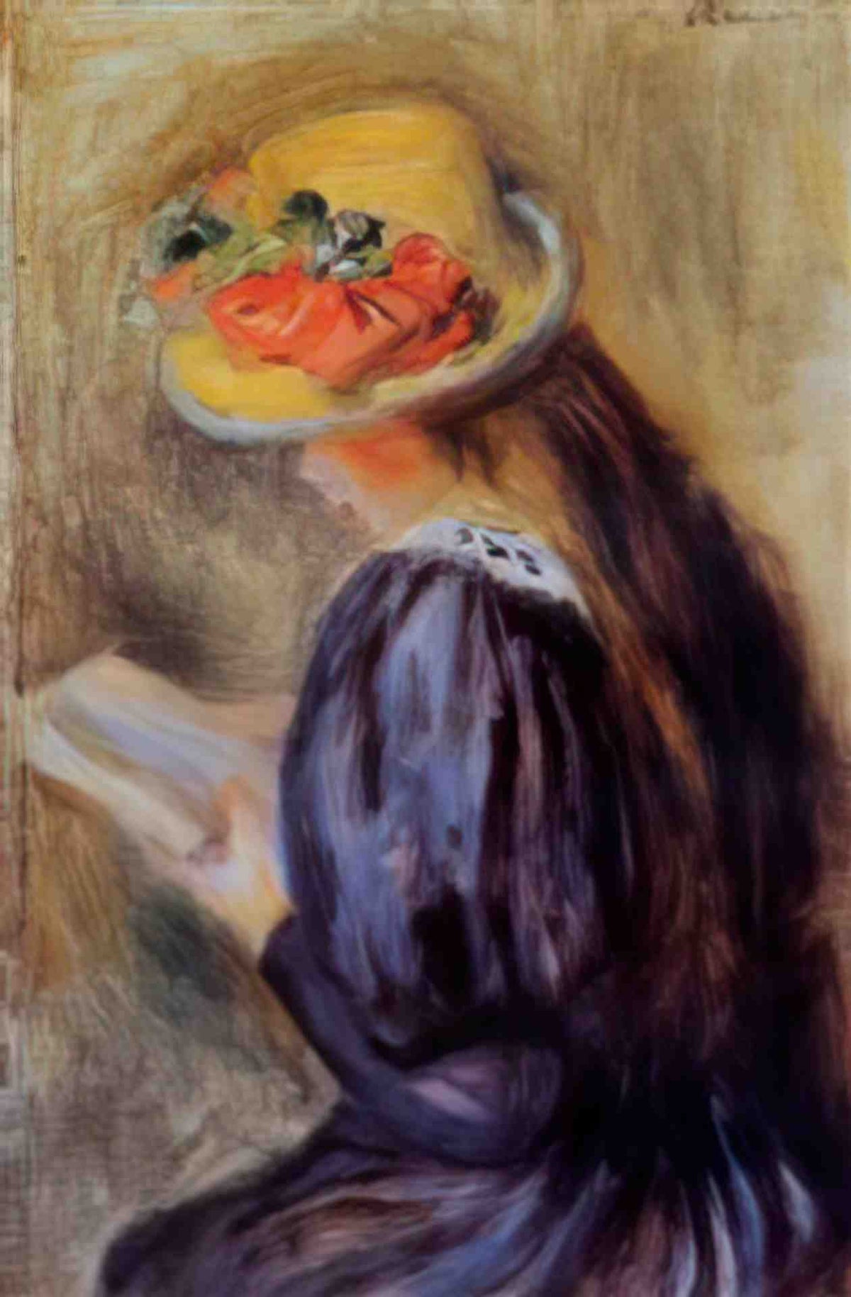 Pierre Auguste Renoir the little reader little girl in blue Art A4 Photo Print