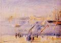 Pierre Auguste Renoir the old port of marseille people and boats 1890 Art A4 Photo Print