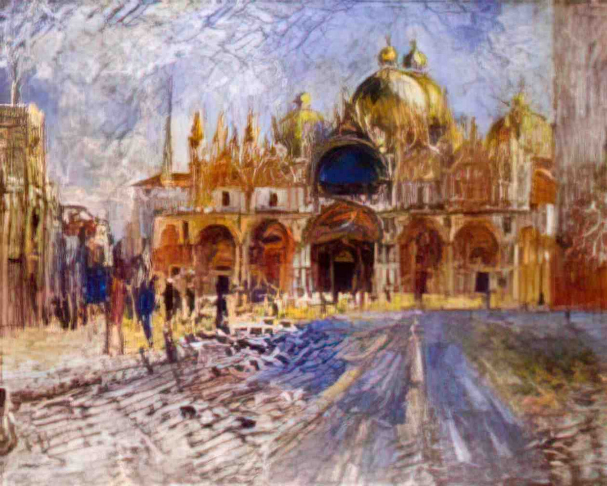 Pierre Auguste Renoir the piazza san marco 1881 Art A4 Photo Print