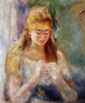 Pierre Auguste Renoir the sewing machine 1876 Art A4 Photo Print