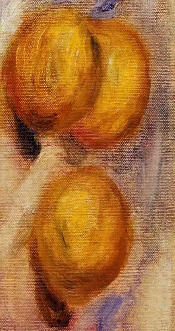 Pierre Auguste Renoir three lemons CROP A4 Photo Print