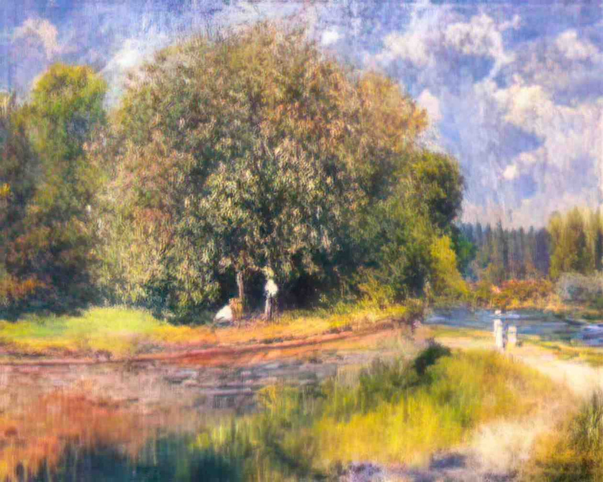 Pierre Auguste Renoir tree blooming Art A4 Photo Print