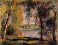 Pierre Auguste Renoir trees by the water Art A4 Photo Print