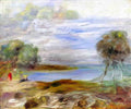 Pierre Auguste Renoir two figures by the water Art A4 Photo Print