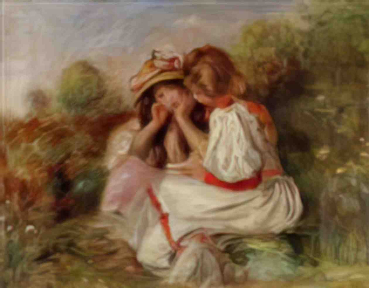 Pierre Auguste Renoir two little girls Art A4 Photo Print
