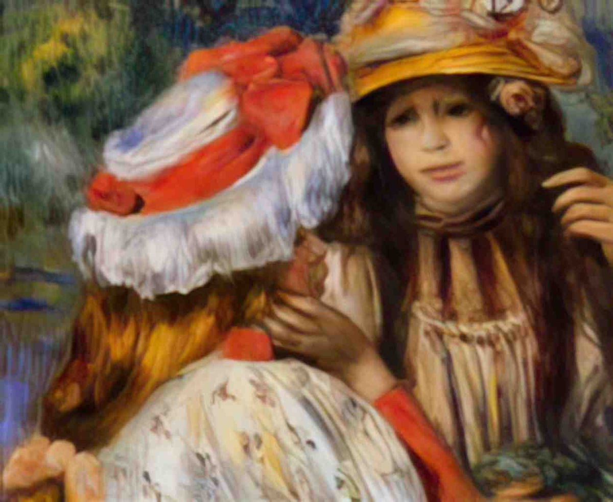 Pierre Auguste Renoir two sisters 1895 Art A4 Photo Print