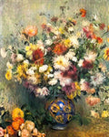 Pierre Auguste Renoir vase of chrysanthemums 1882 Art A4 Photo Print