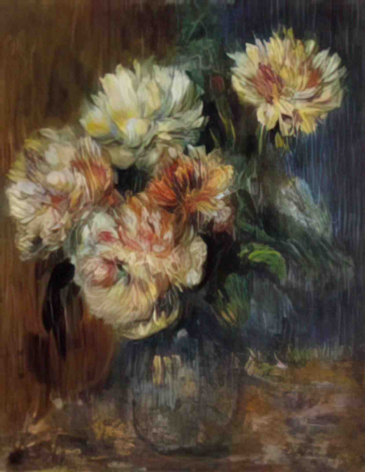 Pierre Auguste Renoir vase of peonies Art A4 Photo Print