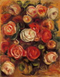 Pierre Auguste Renoir vase of roses 2 Art A4 Photo Print