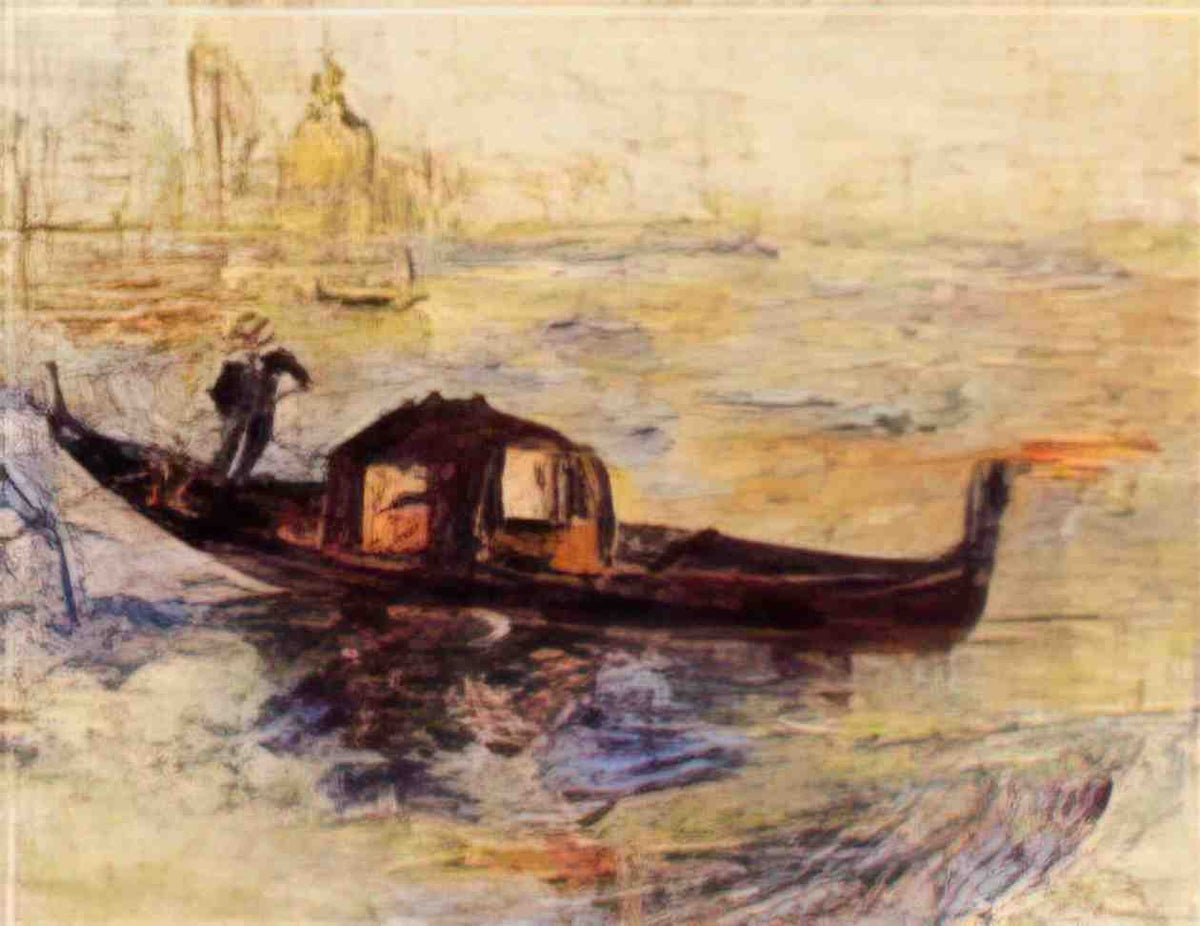 Pierre Auguste Renoir venetian gondola 1881 Art A4 Photo Print