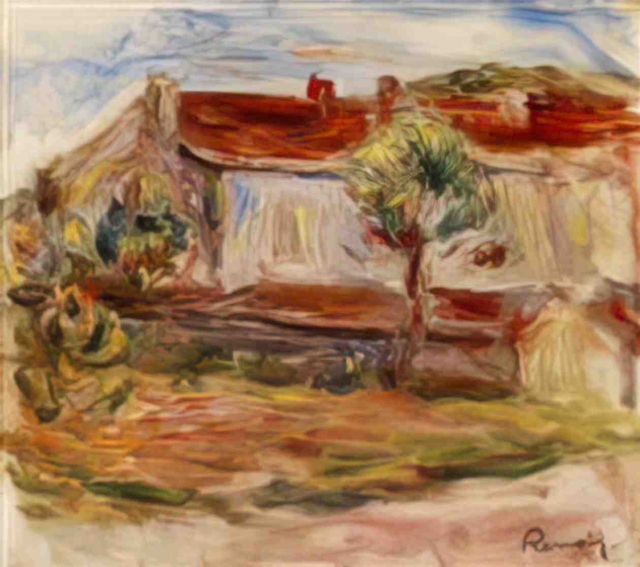 Pierre Auguste Renoir white house Art A4 Photo Print