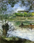 Pierre Auguste Renoir willows and figures in a boat Art A4 Photo Print