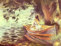 Pierre Auguste Renoir woman in a boat Art A4 Photo Print