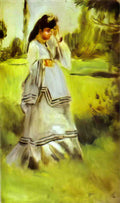 Pierre Auguste Renoir woman in a park Art A4 Photo Print