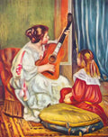Pierre Auguste Renoir woman with a guitar 1897 Art A4 Photo Print