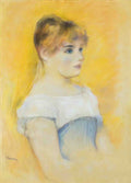 Pierre Auguste Renoir young girl in a blue corset Art A4 Photo Print