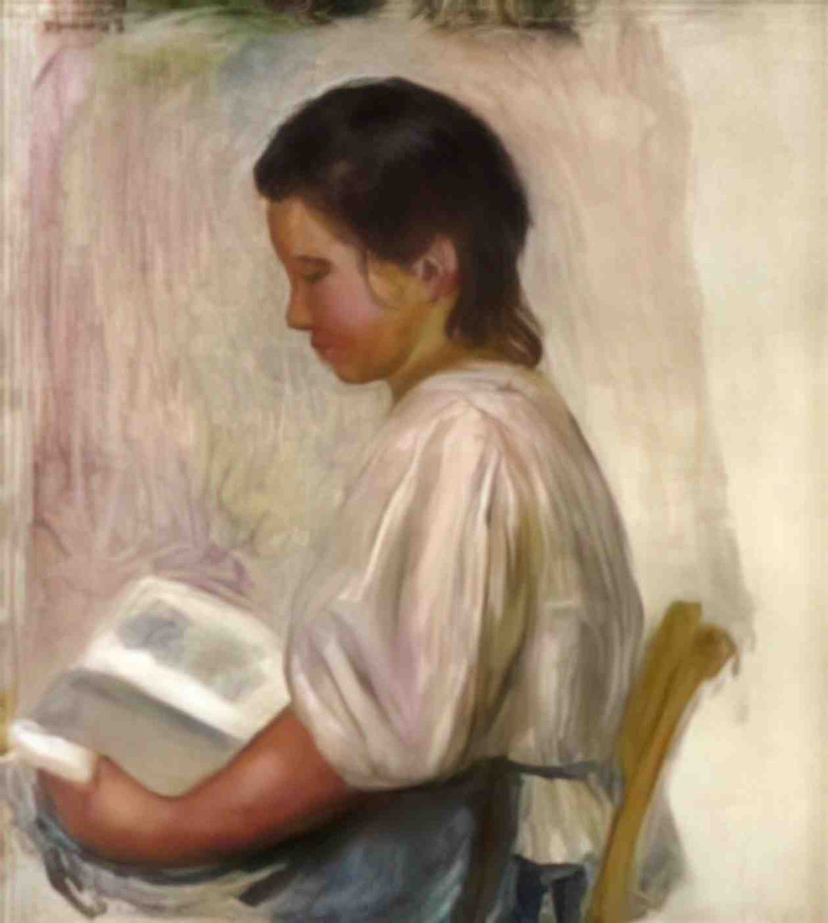 Pierre Auguste Renoir young girl reading 1904 Art A4 Photo Print