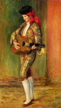 Pierre Auguste Renoir young guitarist standing Art A4 Photo Print
