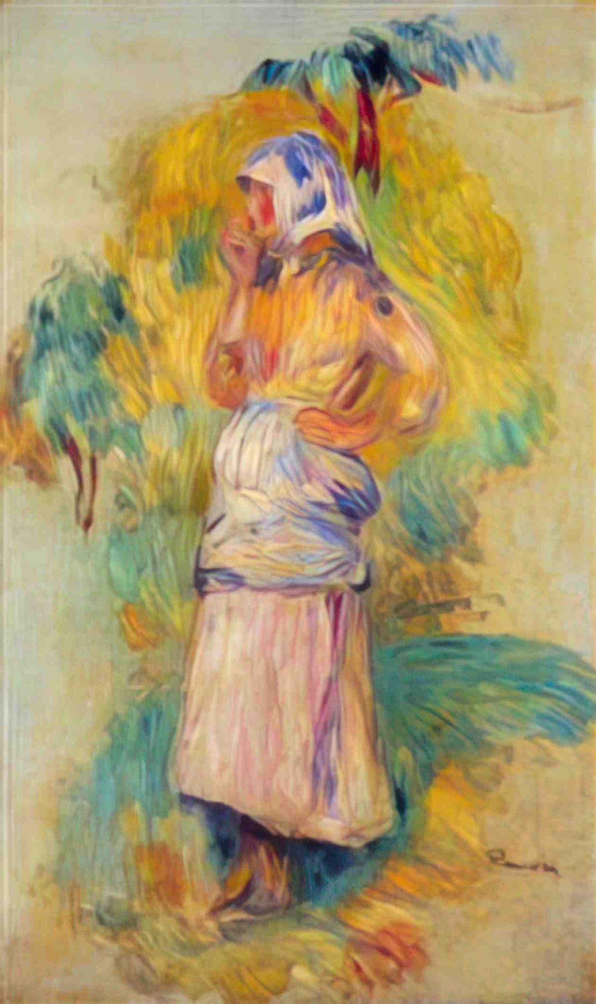 Pierre Auguste Renoir young peasant eating an apple Art A4 Photo Print