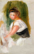 Pierre Auguste Renoir young woman Art A4 Photo Print