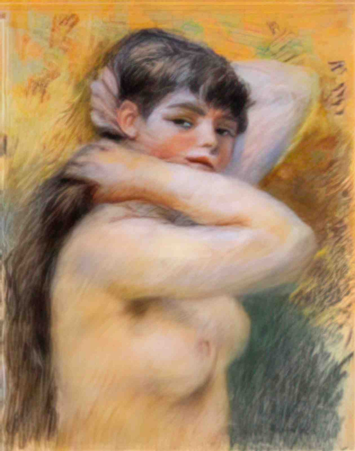 Pierre Auguste Renoir young woman at her toilette Art A4 Photo Print