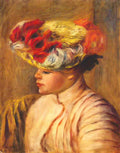Pierre Auguste Renoir young woman in a flowered hat 1892 Art A4 Photo Print