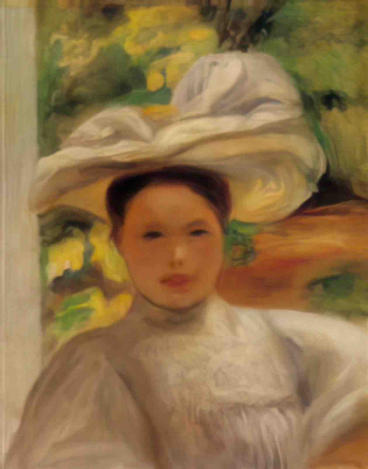 Pierre Auguste Renoir young woman in a hat Art A4 Photo Print