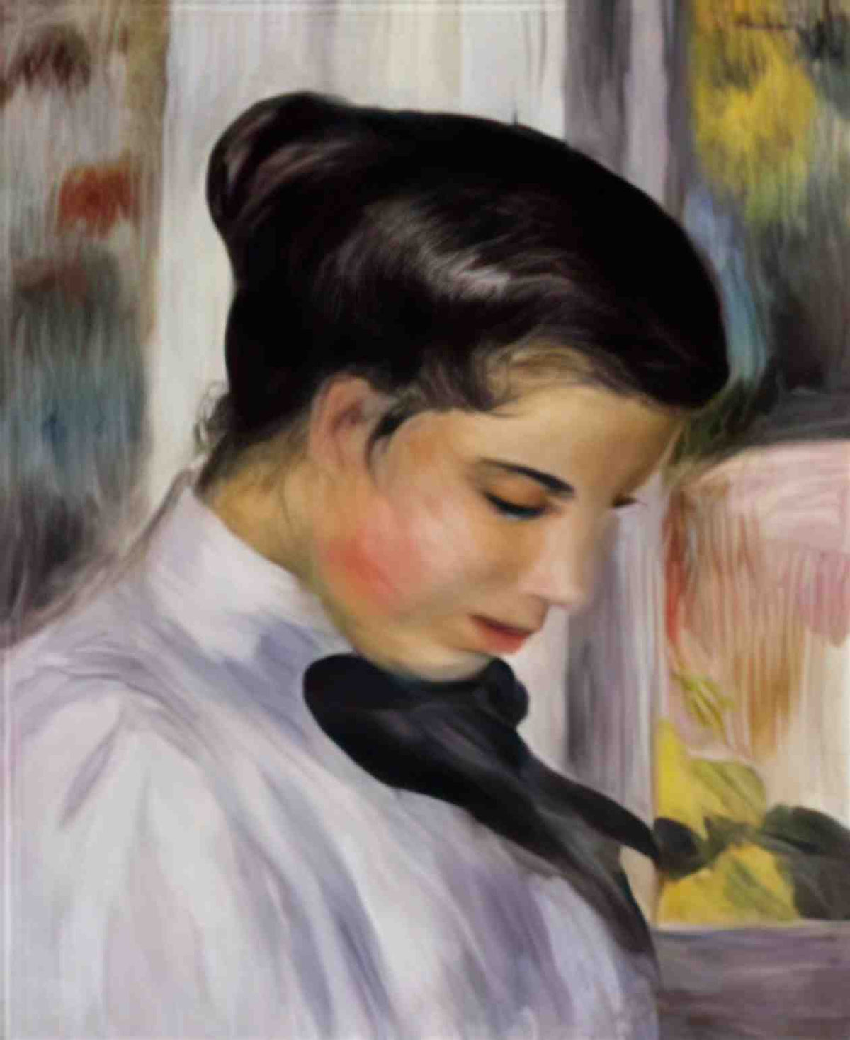 Pierre Auguste Renoir young woman in profile 1897 Art A4 Photo Print